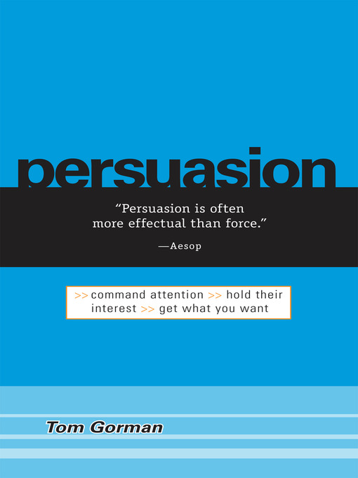 Title details for Persuasion by Tom Gorman - Available